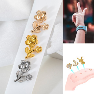 Smart Watch Accessories for applewatch Watch Decorative Ring Buckle Stud Silicone Strap Apple Strap Flower