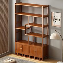 博古架玄关展示柜经济型多宝阁新中式隔断客厅茶室茶叶架跨境厂家