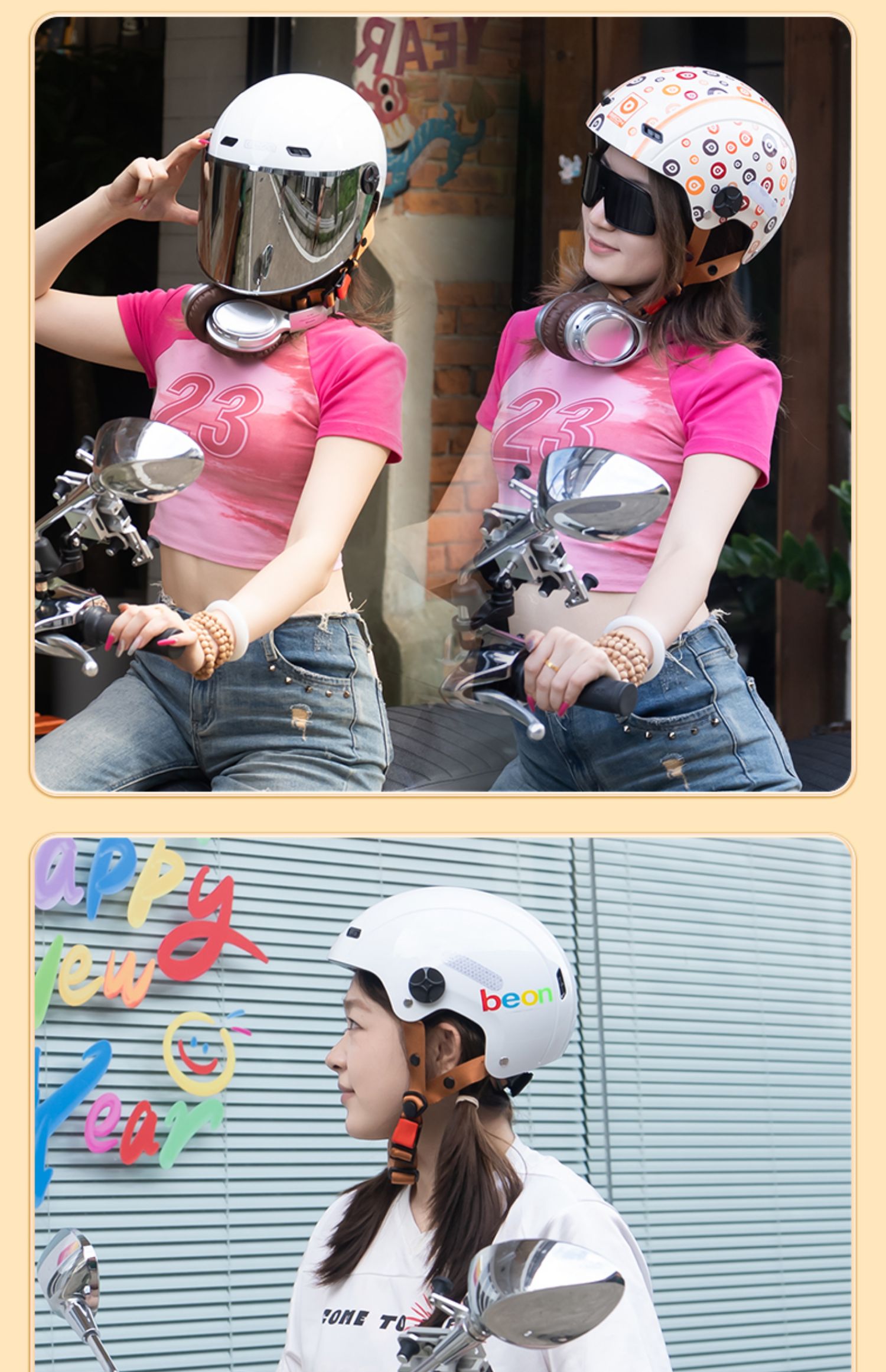 BEON helmet female electric car motorcycle half helmet male winter four seasons general new national standard 3C certification locomotive safety