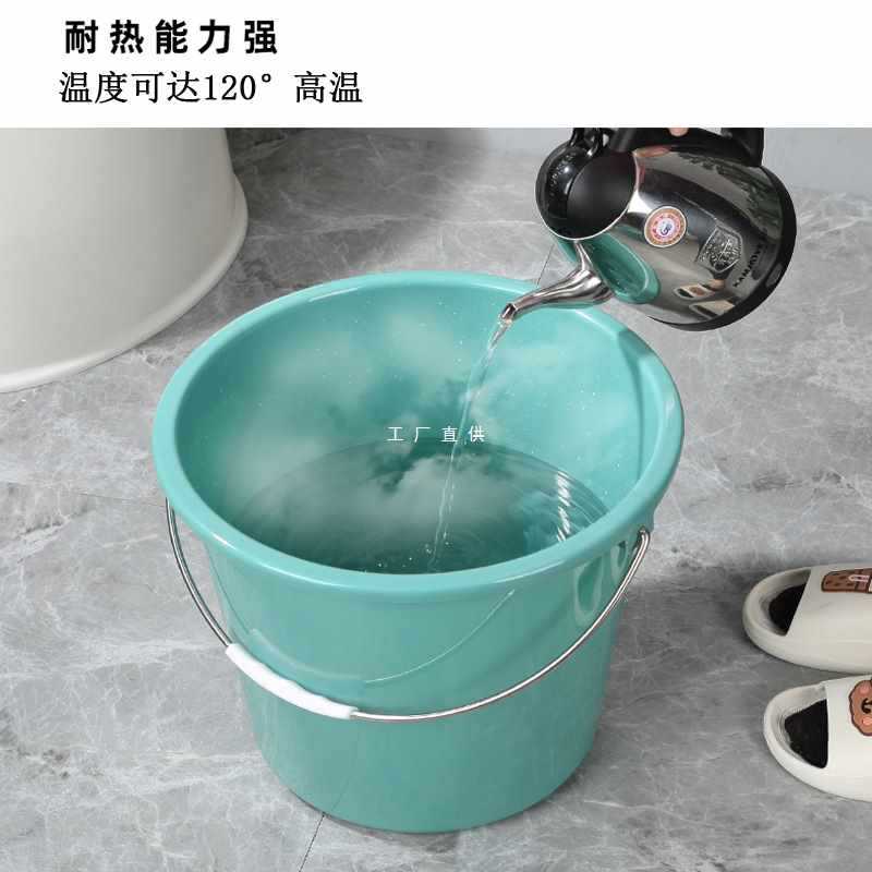 A5L塑料水桶手提學生宿舍用桶和盆一套加厚圓桶水桶家用儲水用