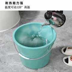 A5L塑料水桶手提學生宿舍用桶和盆一套加厚圓桶水桶家用儲水用