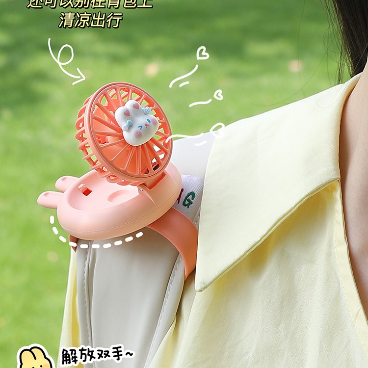 2025 nuevos estudiantes al aire libre mini usb portátil lindo ventilador de mano reloj pequeño ventilador para niños