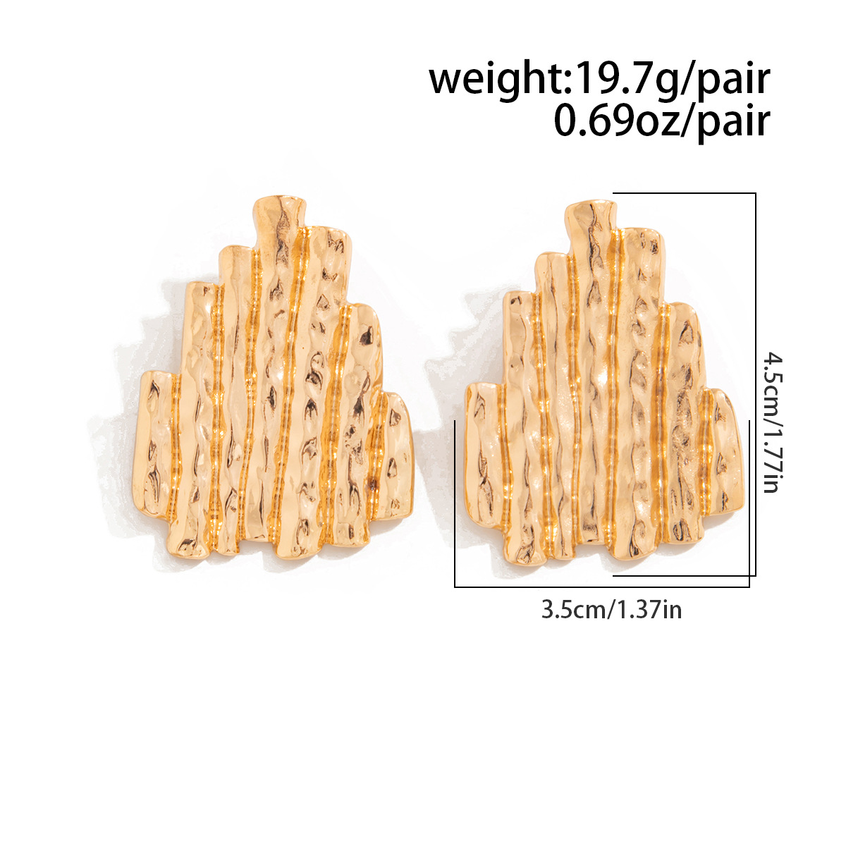 12g Weight Steel needle Ear Needle Material Drop Earrings, Ear Studs Classification 1 Pair Quantity Party, Street Occasion Alloy Material Geometric Pattern Women's Gender Polished Finish Plating Design Exaggerated, Punk Style 1 Pair Exaggerated Punk Geometric Plating Alloy Drop Earrings Ear Studs 37