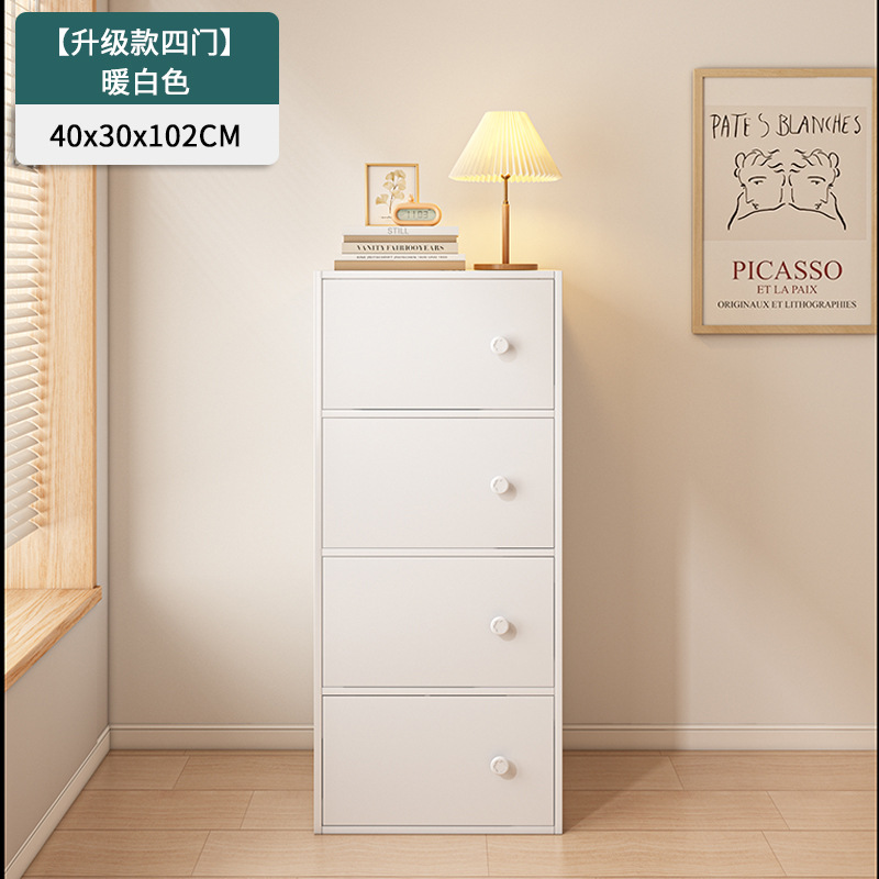 Estante de libros estante de piso sala de estar armario de libros armario de almacenamiento integrado contra la pared almacenamiento doméstico con puerta armario de exhibición a prueba de polvo