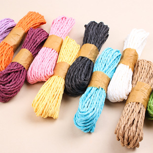 Cross-border Hot Selling Paper Rope 10 m Paper Wire Handmade DIY Woven Decorative Packaging Color Paper Rope