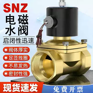 全铜常闭电磁阀水阀220v不锈钢气阀 2W025-08/2W160-15/2W250-25