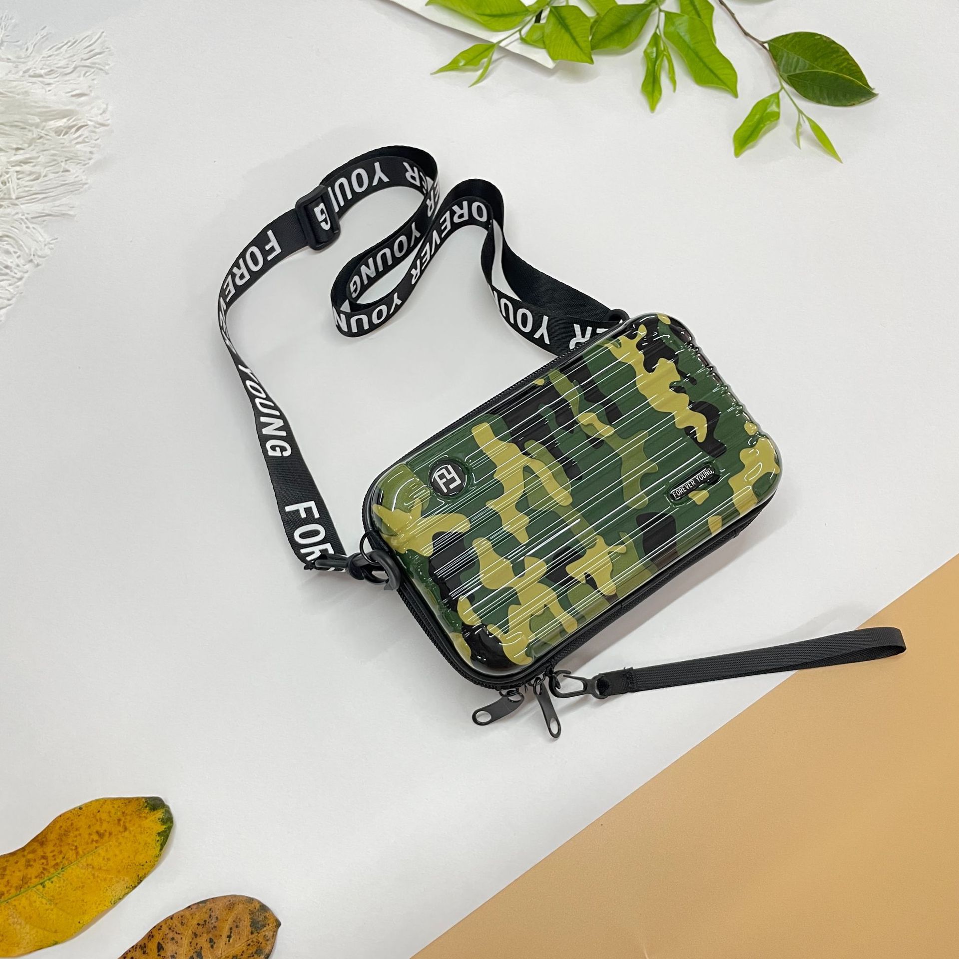 PC duro Shell bolsa de cosméticos fijo LOGO hombro mensajero bolsa de viaje conveniente bolsa de lavado bolsa de almacenamiento de equipaje