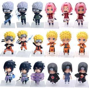 Hile Animation Naruto Figure Wholesale 3 Q Version Kakashi Sakura Sasuke Naruto Set
