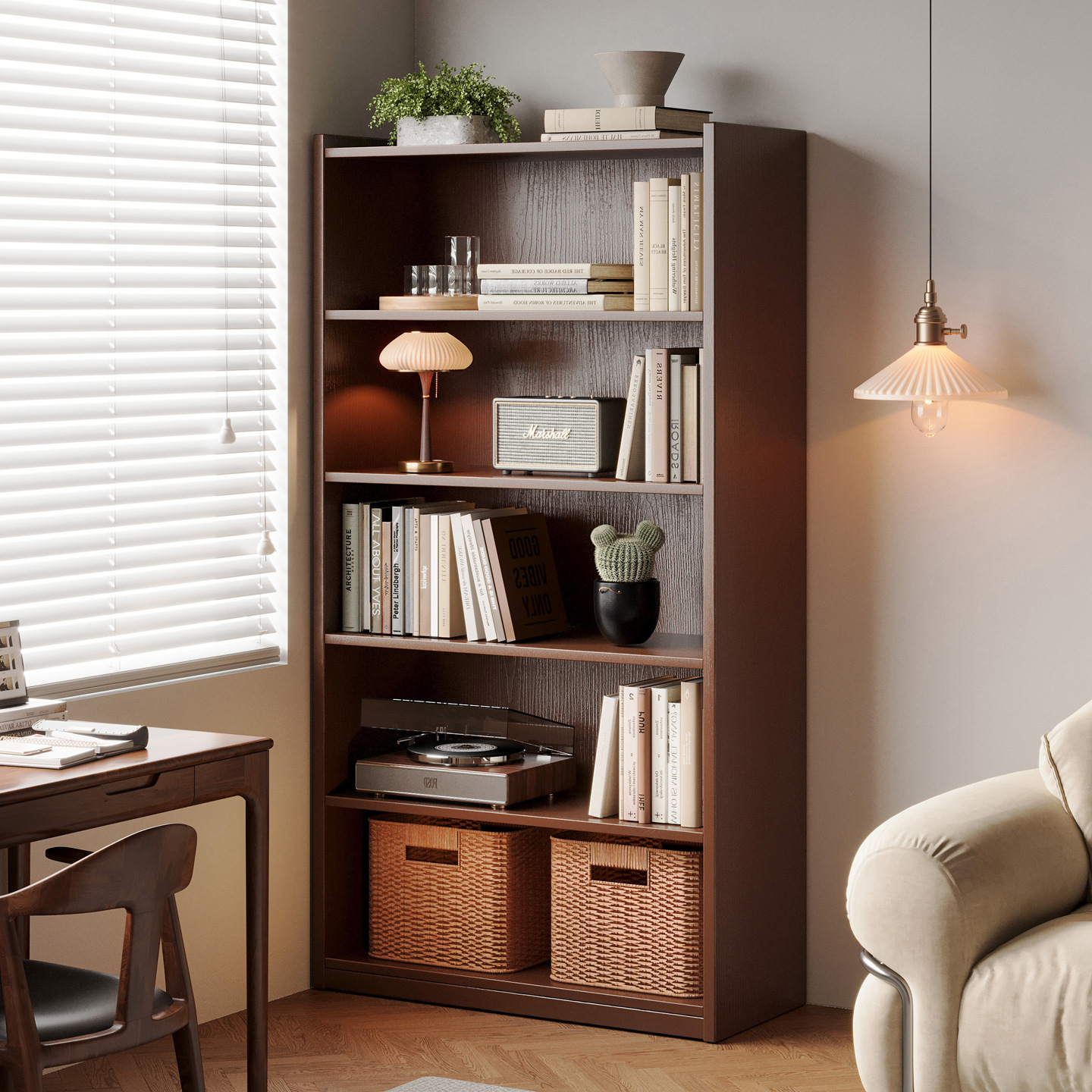 Estante de libros estante de piso contra la pared gabinete integrado gabinete pequeño lado gabinete de almacenamiento gabinete estrecho de almacenamiento gabinete de exhibición