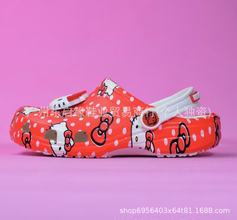 Cross2024 nuevos productos zapatos con agujeros para niños zapatos tridimensionales flores niños niñas zapatos frescos hogar ocio