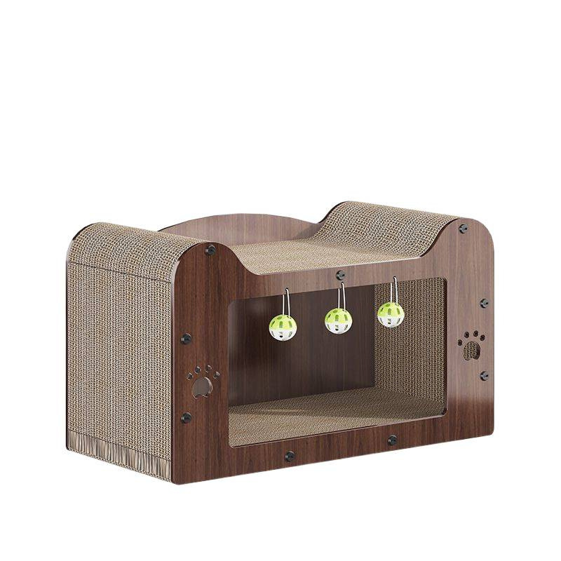 Junta de agarre de gato de nuez vertical sofá de garra de gato resistente al desgaste no corrugado juguetes para gatos casa de gatos villa tejida nido para gatos