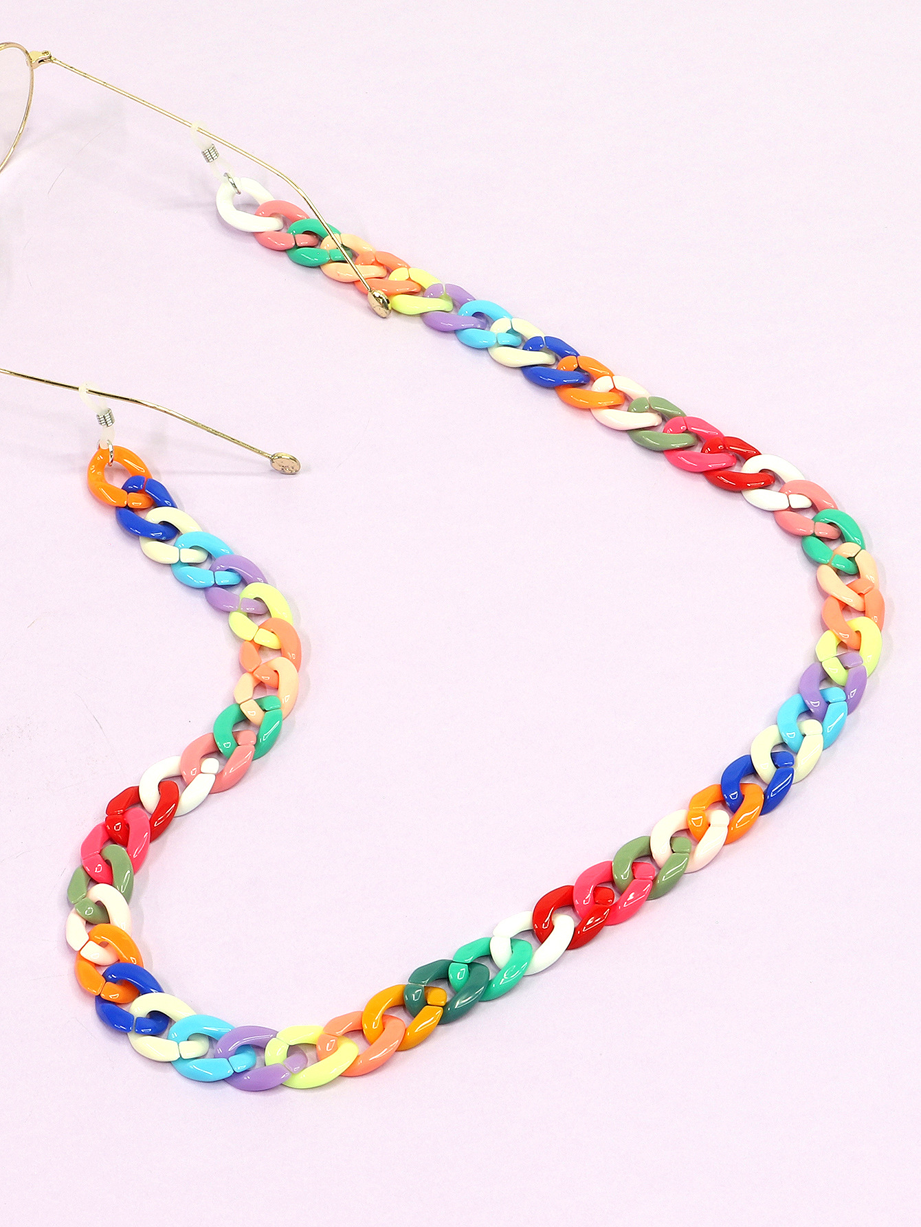 Wholesale Accessories Clashing Color Acrylic Glasses Chain Nihaojewelry display picture 2