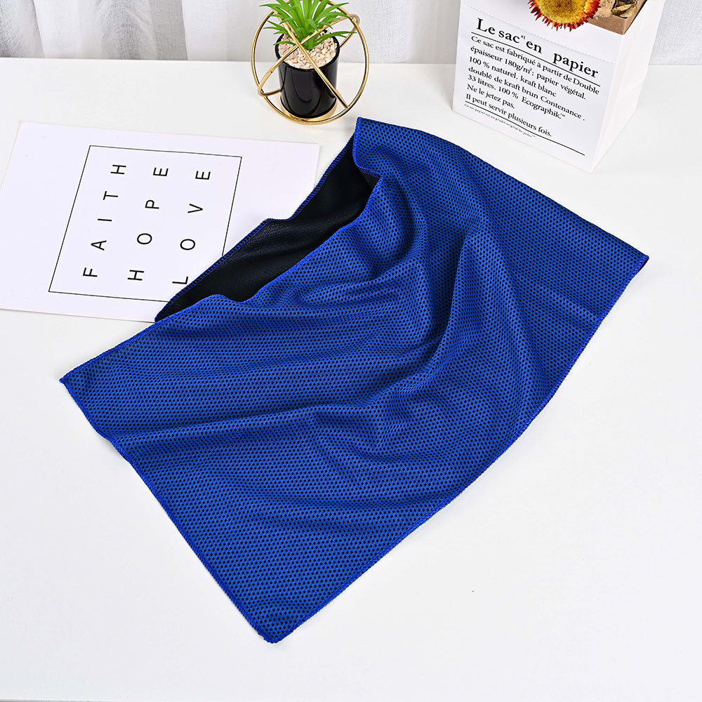 Simple Multi-Color Cold-Sensing Sports Towel, Quick-Drying Cooling Ice Silk Towel, Running and Fitness Sweat-Absorbing Ice Towel Wholesale