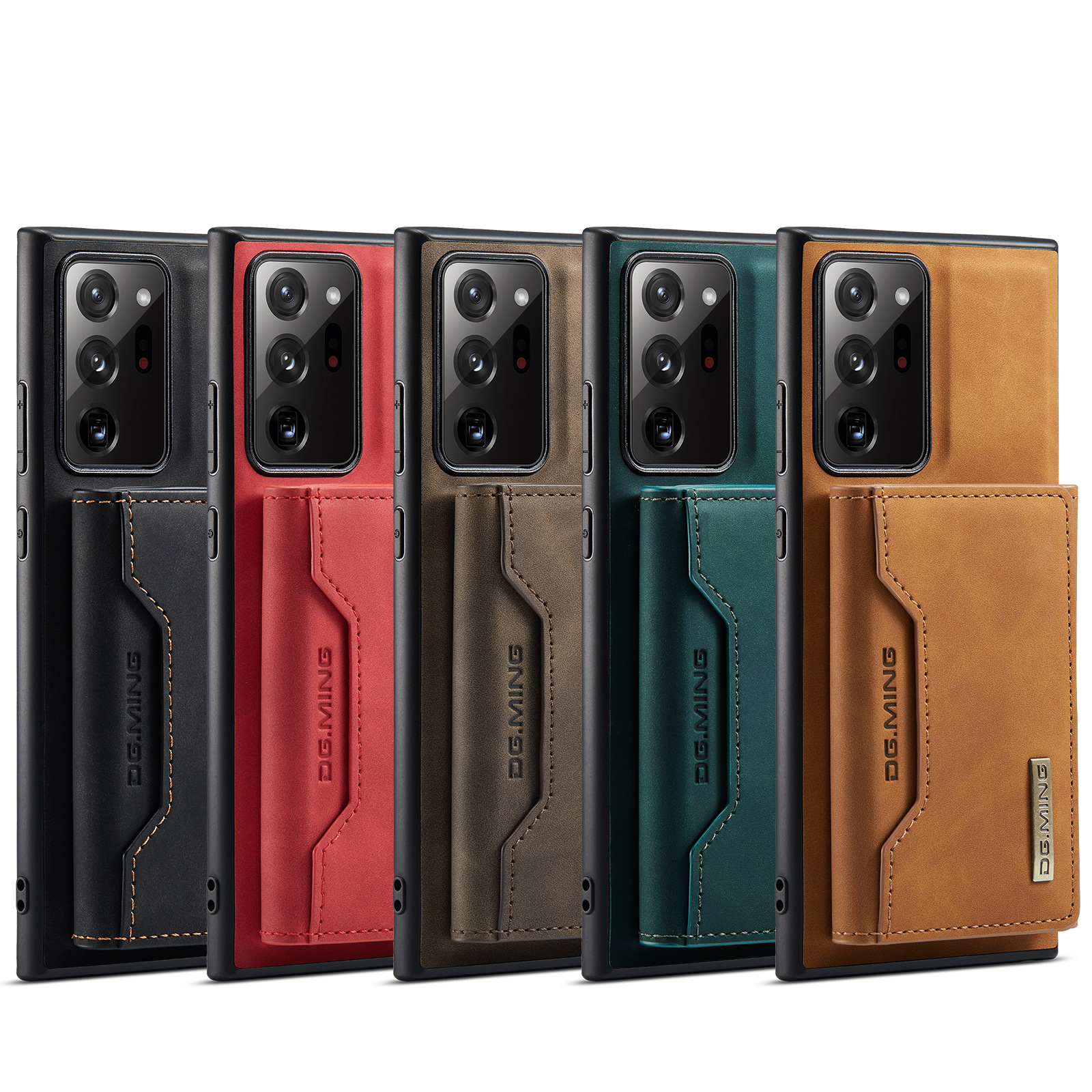 M2 Samsung Note20 Ultra mágneses kártyatartó védő bőr tok Note20 2 az 1-ben osztott telefontok_voghion.com