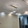 Copper modern and minimalistic creative bar ceiling lamp for living room, glossy lights for gazebo for corridor