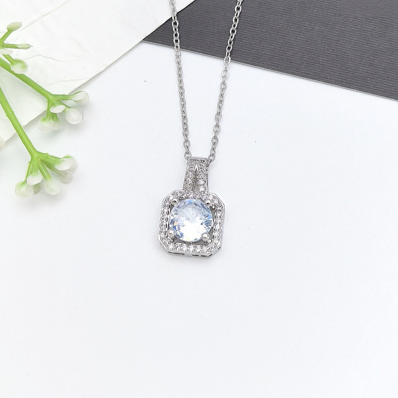 6*XL1431-4 steel color cross chain white