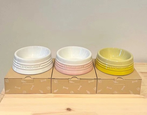 Cool Color LE CREUSET French Pet High-Feeder Protects Cervical Cat Food Bowl Cat Supplies Dog Food Bowl