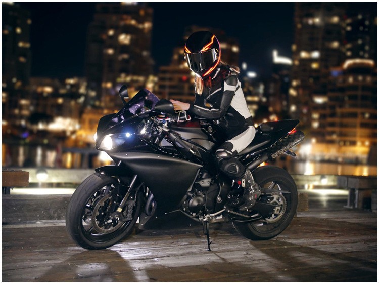 Motorcycle helmet cold light strip helmet decoration adhesive light strip TikTok same style decorative light emitting