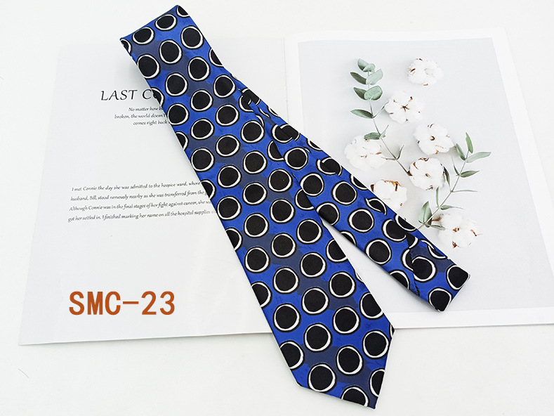 Moda británica impresión digital corbata retro fabricante spot hilo de poliéster mano floral traje de hombre accesorios 8cm