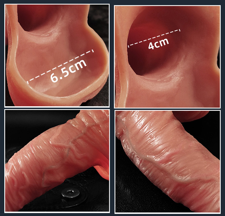 Men’s Wearable Hollow Silicone Penis Sleeve, Long Thickening Design, Adult Sex Toy — detail image 34