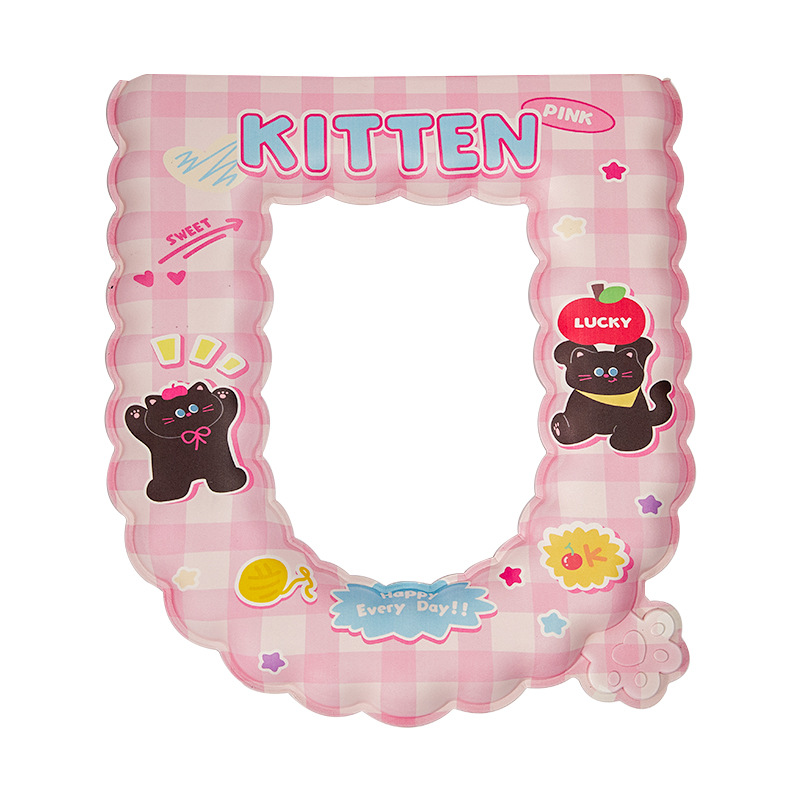 Hermosa almohadilla de inodoro impermeable cuatro estaciones Eva suave y gruesa almohadilla de inodoro de la niña corazón no lavable pegatinas de inodoro doméstico