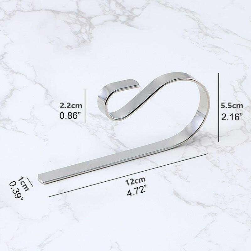 Factory Christmas hook metal fireplace stocking hook Christmas ornaments hook foreign holiday decorations