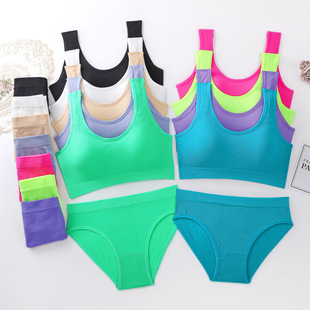Foreign trade cross-border sports underwear women's breathable wireless push-up thread beauty back large U tube top briefs suit