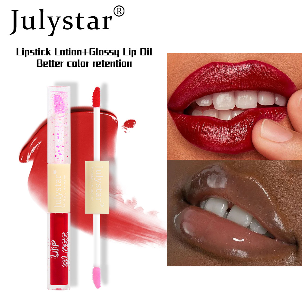 carina Makeup dvojni biserni vodni sijaj, naraven in dolgo obstojen, se ne lepi na skodelico bleščila za ustnice_voghion.com