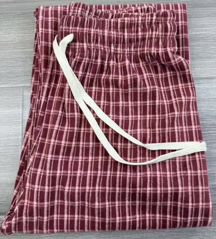 少女德绒阔腿裤睡裤女加厚宽松直筒休闲长裤子高腰垂感条纹拖地裤|undefined