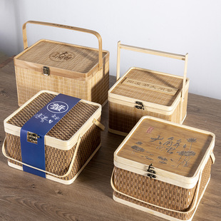 Янковая упаковочная коробка с пеной ящики, речная краб, бамбук, бамбук, бамбука, подарочная коробка морепродукты, бамбуковая корзина бамбука, бамбука
