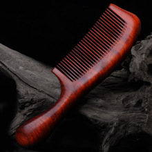 大号精品整木非洲犀牛角紫檀木梳子加厚家用泾县工厂现货批发刻字