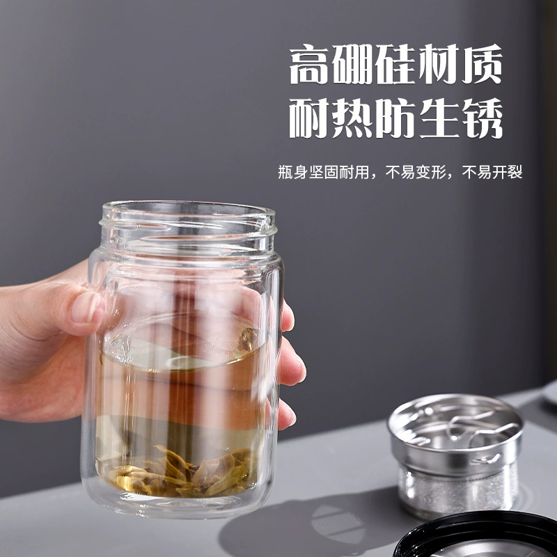 Glass handheld high quality transparent tea cup