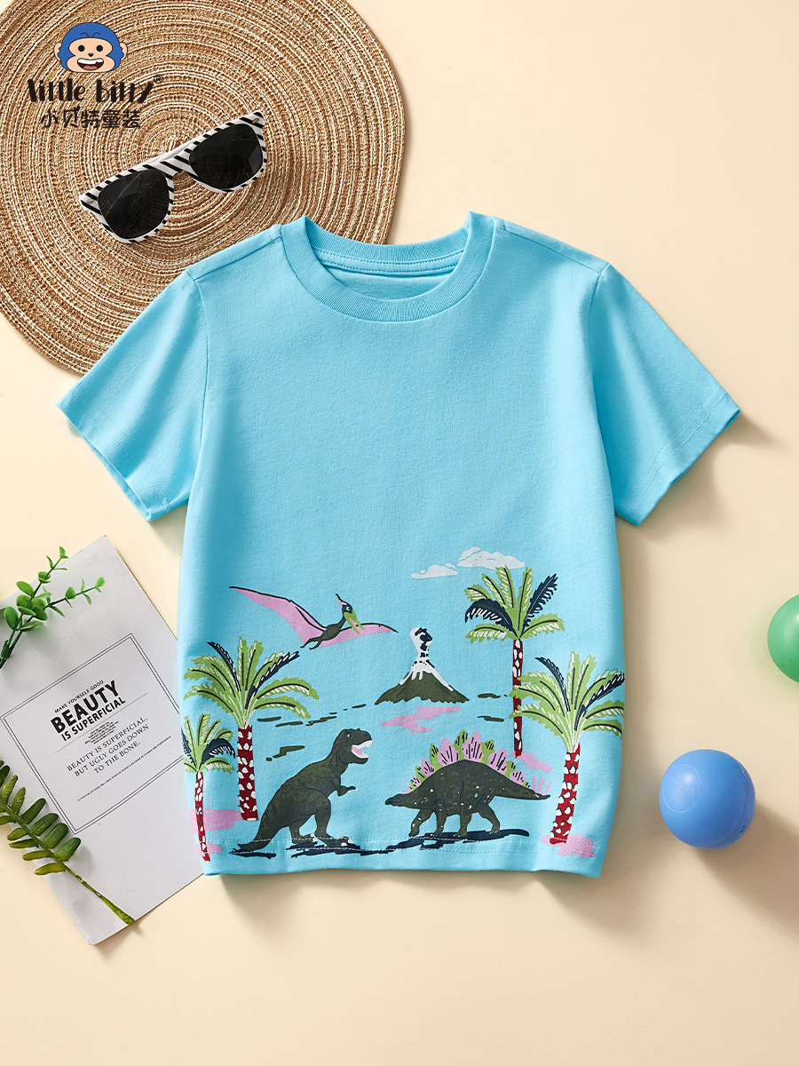 Summer Clothes 2025 New Kidsren's T-Shirts Wholesale Baby Girl and Boy Cartoon Cute Printed Short-Sleeved Kidsren's Tops T-Shirts