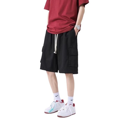 Work shorts, men's trendy khaki cotton pants, men's summer American men's casual pants, fashion brand quarter pants