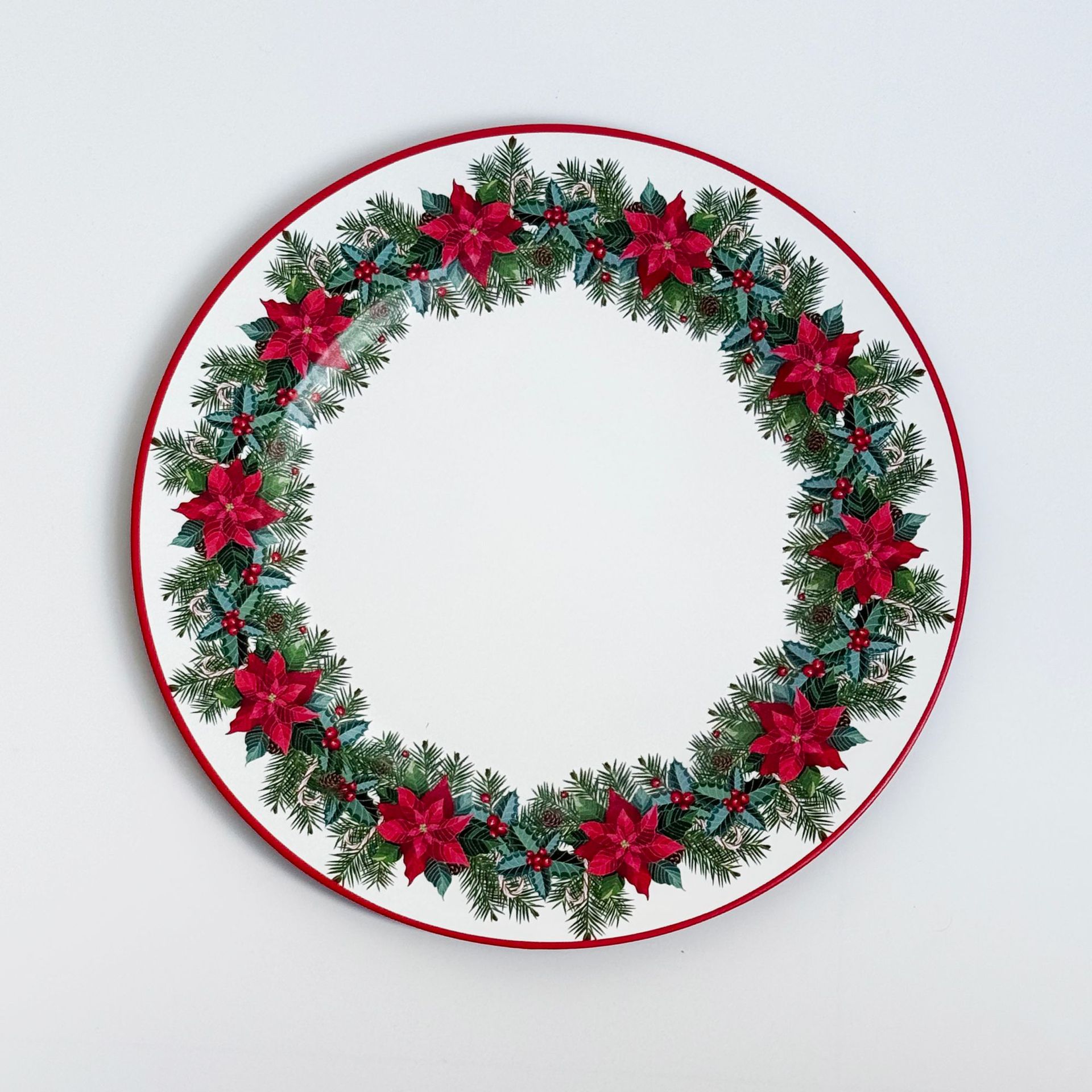 Comercio exterior transfronterizo nuevo placas de carga de venta caliente placas de Navidad platos de bodas platos de comedor de hotel platos decorativos PP