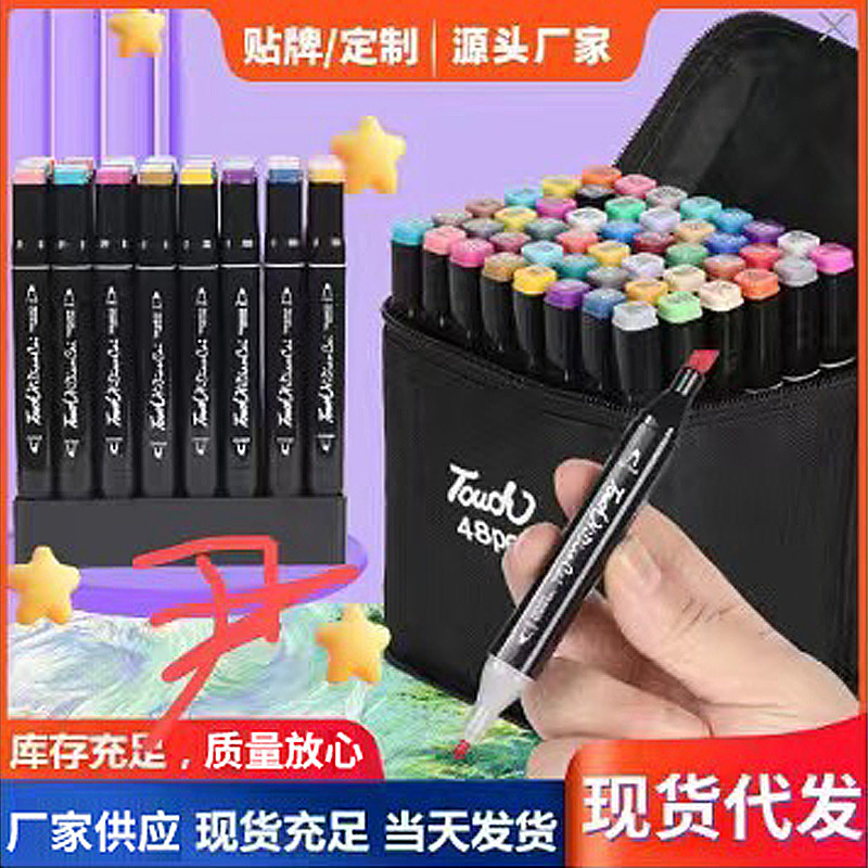 Manufacturer Pcs Marker Pen Set Kidsren's Paintbrush Student Oily Stackable Color Double-Ended Refillable Marker Pen Coloring Manufacturer Pcs Marker Pen Set Kidsren's Paintbrush Student Oily Stackable Color Double-Ended Refillable Marker Pen Coloring