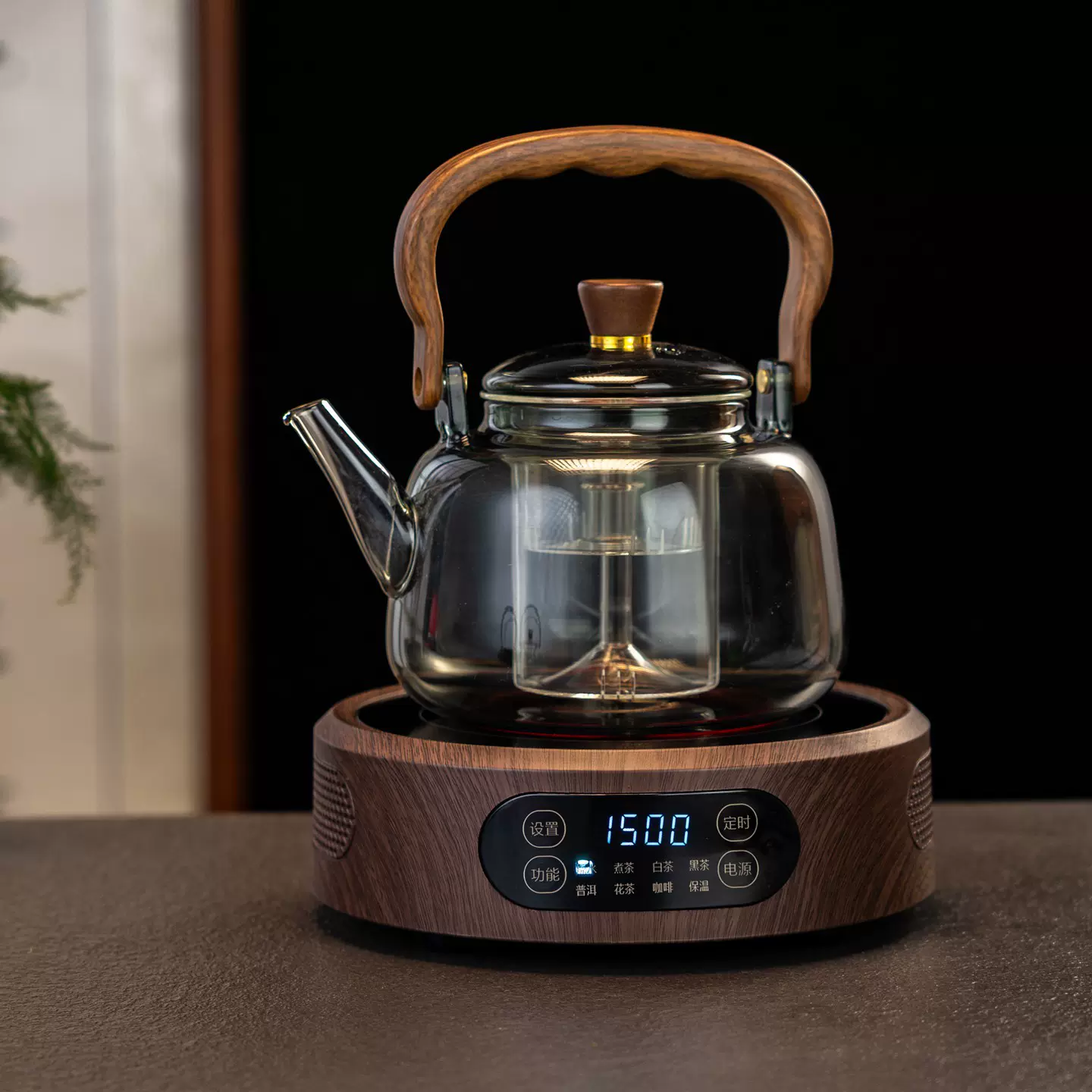 康米K6电陶炉1500W智能大功率台式加热迷你小电磁玻璃壶蒸煮茶炉