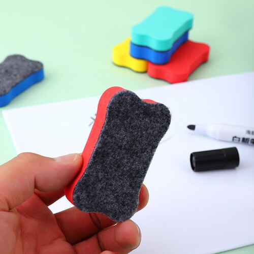 Wholesale EVA felt cloth whiteboard eraser colorful blackboard eraser creative small bone children's eraser new material whiteboard