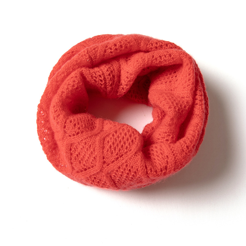 Lekasha cashmere 100% pure cashmere men's and women's knitted neck warmer, solid color, versatile, warm, and protects the neck