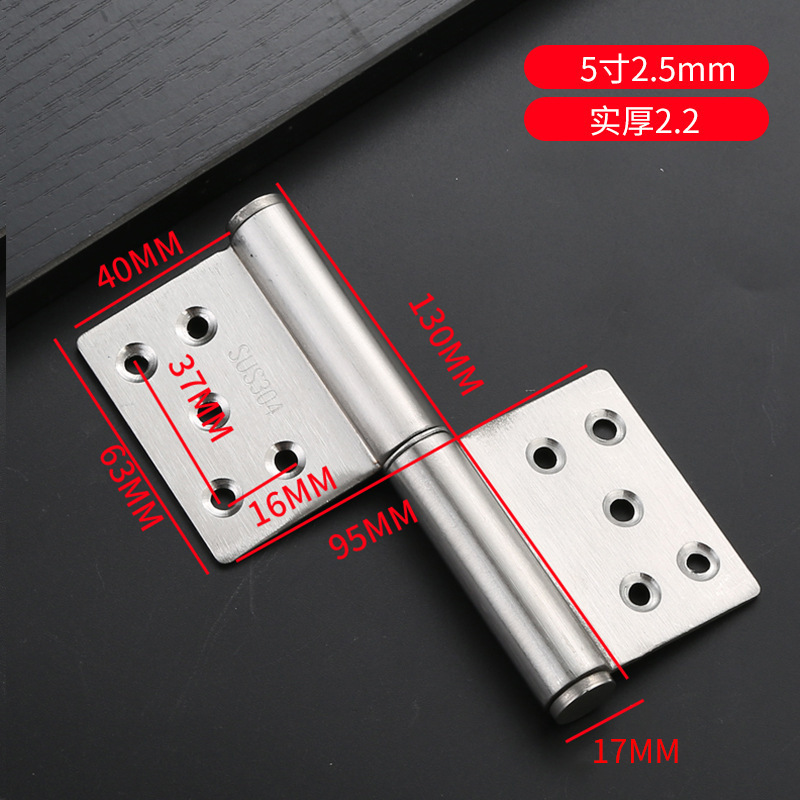 Acero inoxidable bandera bisagra baño fuego puerta desmontable mudo bisagra bandera bisagra gabinete bisagra Accesorios