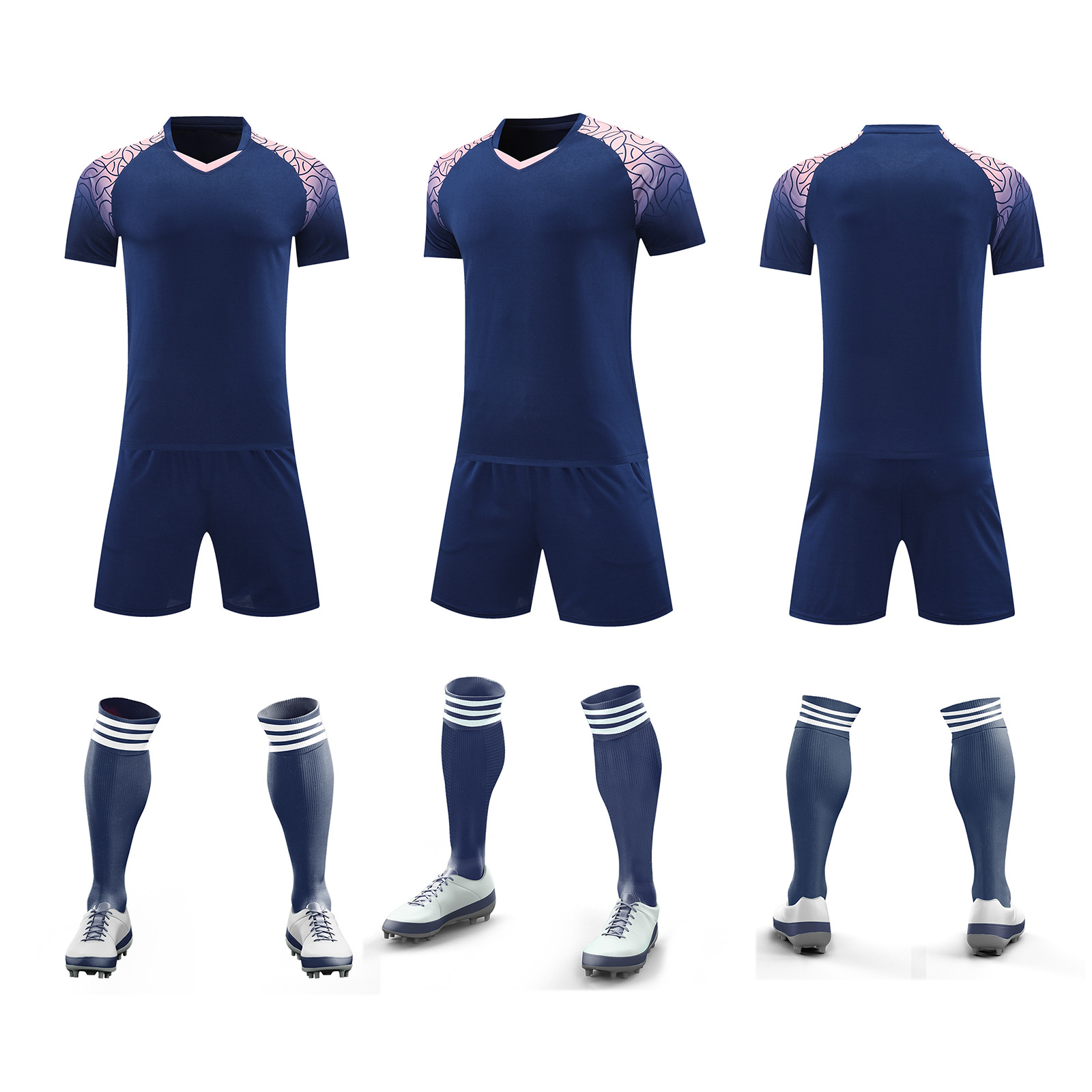 Ropa de entrenamiento de fútbol verano nuevo estudiante adulto ropa de correr al aire libre casual juego de secado rápido ropa de equipo número de impresión ropa de clase