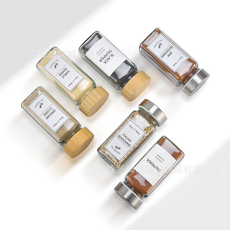 Marco giratorio de bambú y madera de estilo europeo para soporte de perfumes de múltiples latas de acabado de botellas de condimentos y paquete combinado de soporte de botellas giratorias