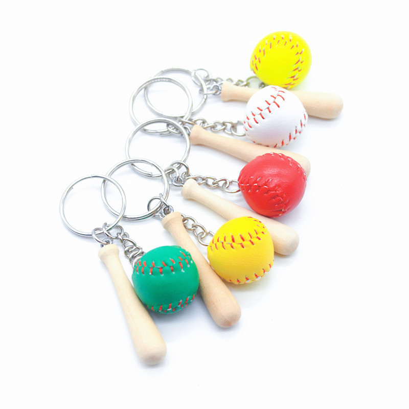 Baseball Bat Keychain Sports Commemorative Gift Mini Baseball Softball Keychain Craft Bag Pendant Pendant Factory
