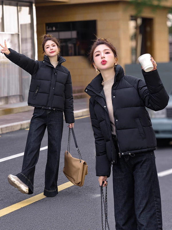 新しいゆったりとした大きいサイズの綿の服、女性の冬の綿のジャケット、女性のトレンディなイン冬のコート、女性の厚い綿の服、女性のショートスタイル|undefined