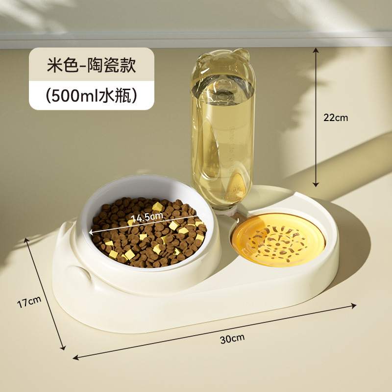 Tazón de gato tazón de comida para gatos tazón de perro tazón de bebida automático tazón de comida para gatos tazón de arroz tazón doble tazón para beber para mascotas