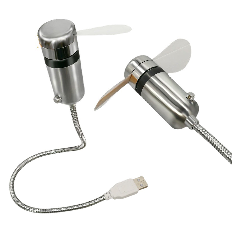 Reloj USB inteligente pequeño ventilador LED luminoso tiempo temperatura manguera de galvanoplastia ventilador moda práctico regalo creativo