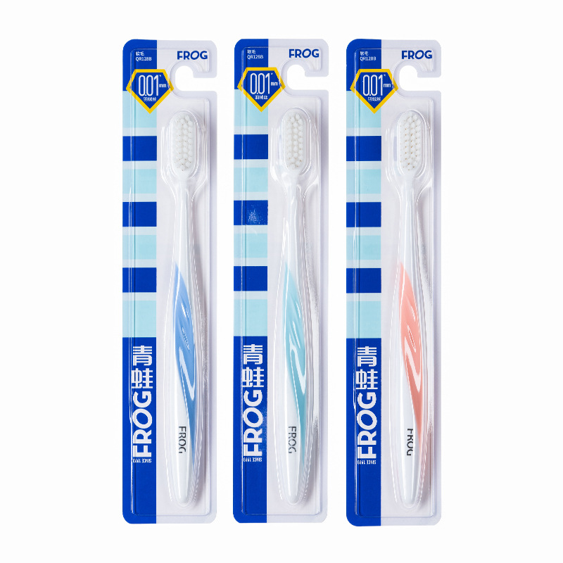 Cepillo de dientes Frog gama completa al por mayor cerdas suaves de cerdas medianas para eliminar el mal aliento, manchas de dientes, protección dental, encías amarillas, limpieza, blanqueamiento, limpieza profunda