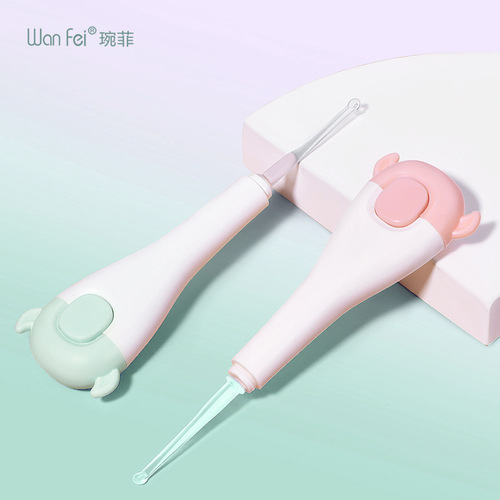 Wanfei new plastic ear scoop luminous ear scoop set baby and children ear digging tool with light led light