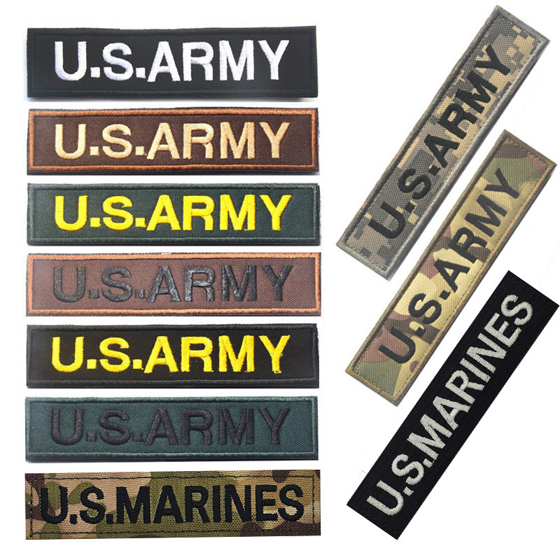 English long U.S.ARMY embroidered Velcro outdoor ARMY fan backpack patch patch embroidered morale stamp
