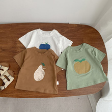 儿童T恤夏天男女宝宝韩版短袖打底衫薄婴儿夏季百搭半袖圆领上衣
